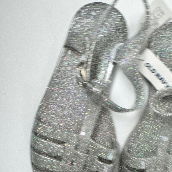 Old Navy Girls Silver Glitter Fisherman Ankle Strap Sandals Sz 12 - Picture 6 of 10